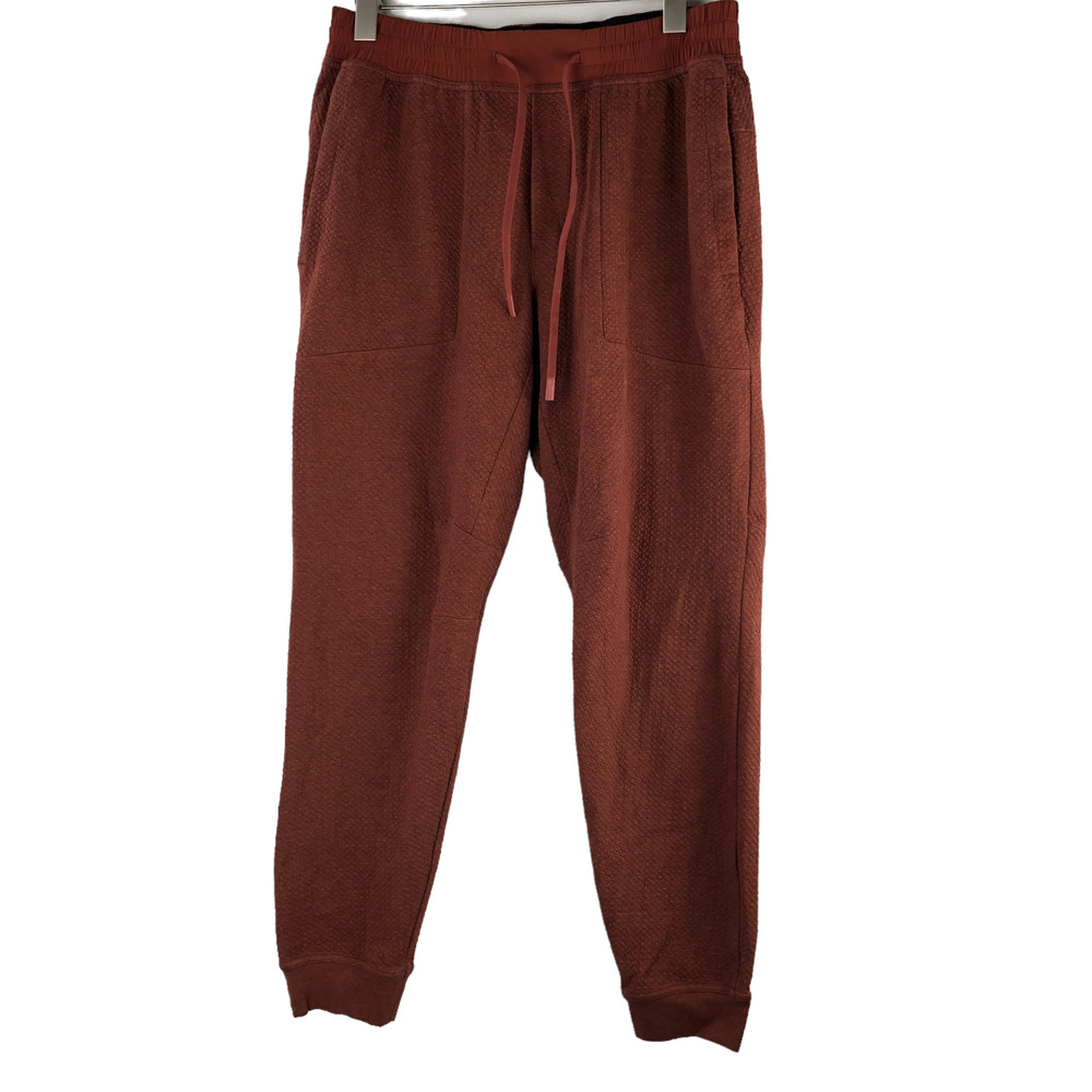 Lululemon 2021 At Ease Jogger Heathered Dark Terracotta / Black Men's Size Large - Picture 2 of 12